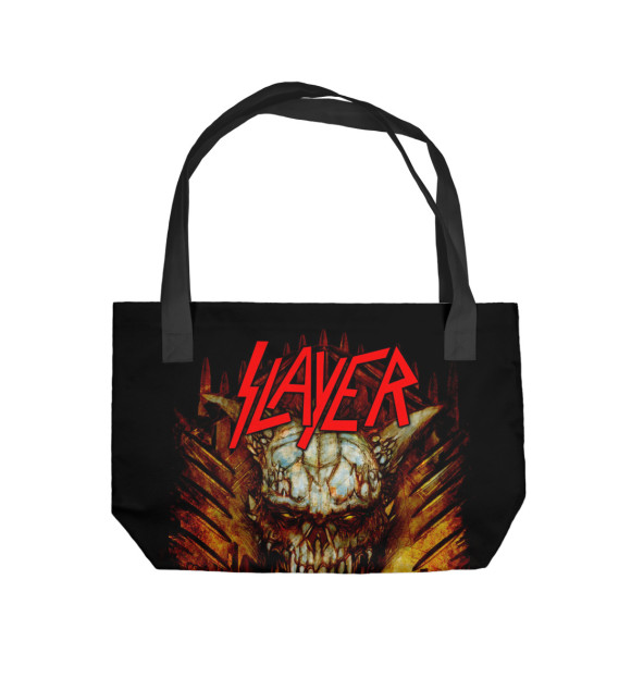 Пляжная сумка с изображением Slayer цвета 
