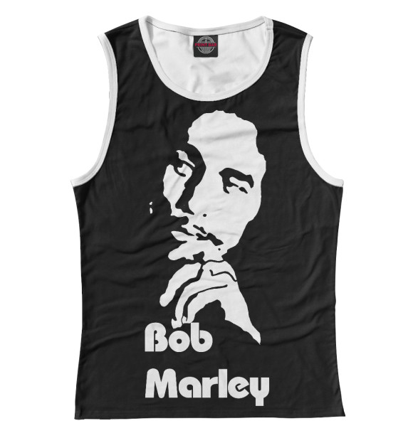 Майка для девочки с изображением Bob Marley цвета Белый
