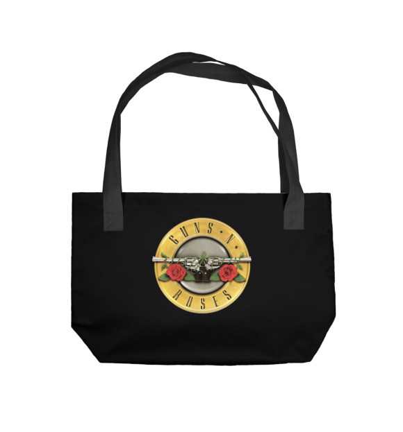 Пляжная сумка с изображением Guns N Roses цвета 