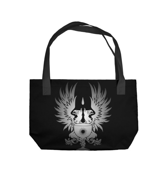 Пляжная сумка с притом Dragon Age. Серые Стражи цвета  Пляжная сумка с изображением Dragon Age. Серые Стражи цвета