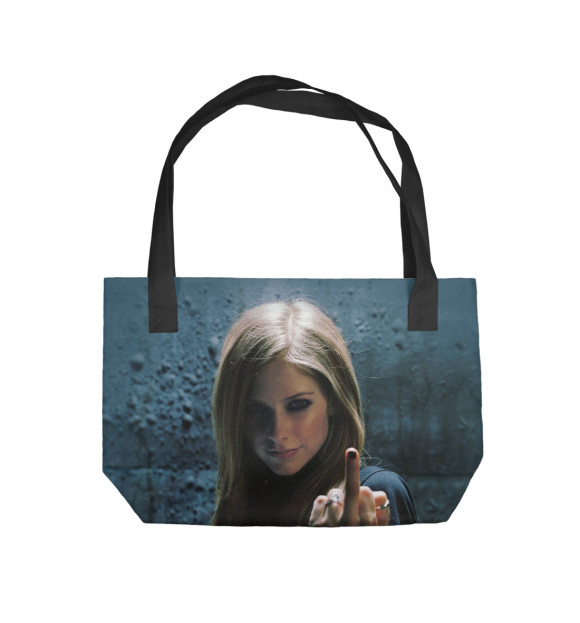 Пляжная сумка с изображением Avril Lavigne цвета 