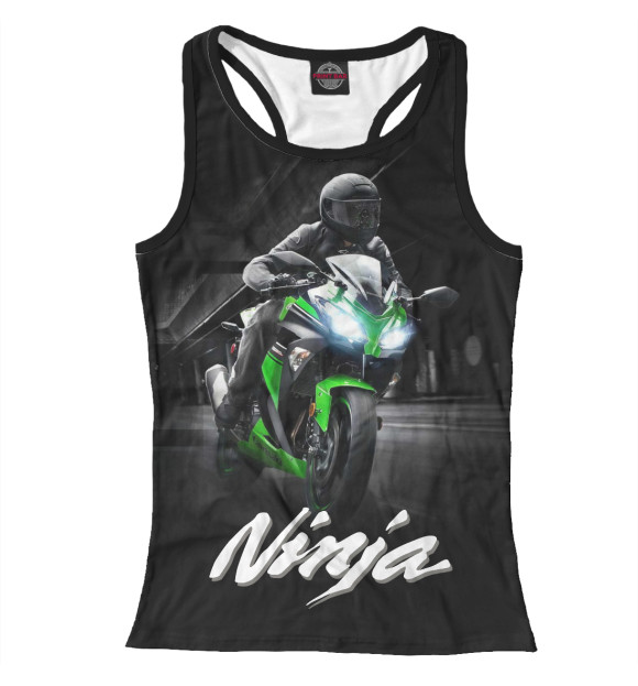 Женская майка-борцовка с изображением Kawasaki Ninja цвета Белый