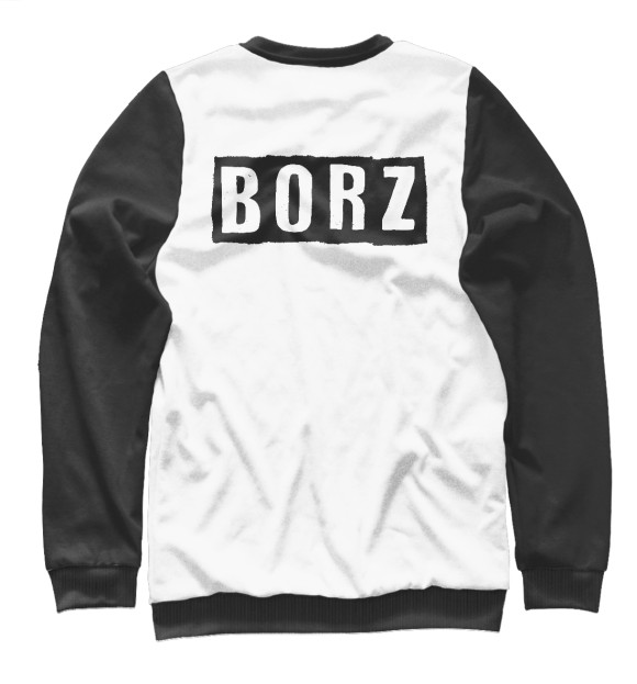 Женский свитшот с изображением Borz цвета Белый