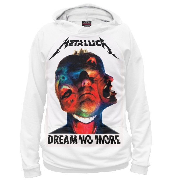 Мужское худи с изображением Metallica Dream No More цвета Белый