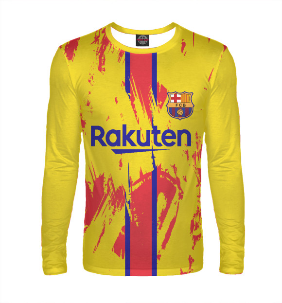 Мужской лонгслив с изображением Barcelona Exclusive цвета Белый