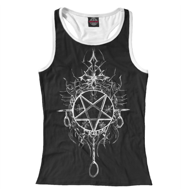 Женская майка-борцовка с изображением Black Metal цвета Белый