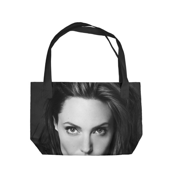 Пляжная сумка с изображением Анджелина Джоли цвета 