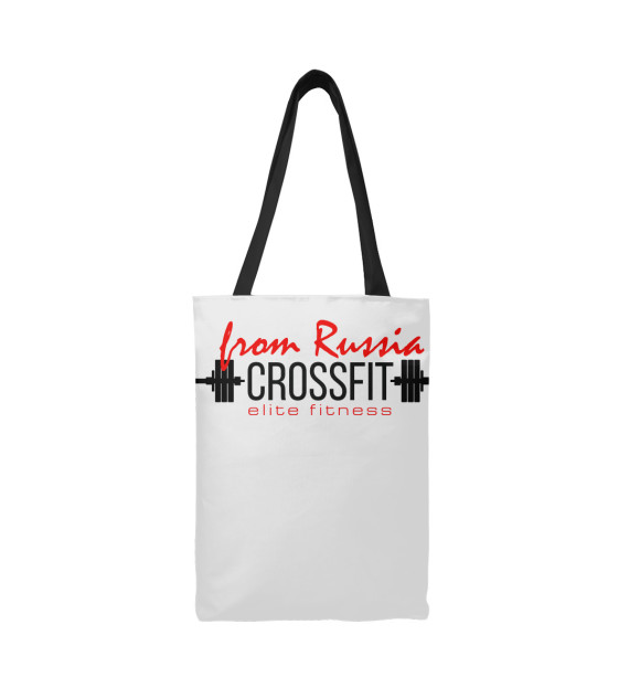 Сумка-шоппер с изображением Crossfit tlite fitness цвета 