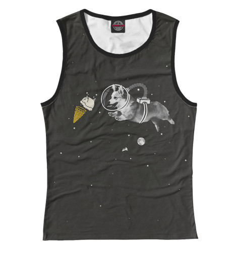 

Майки Print Bar, Белый, Space Welsh Corgi