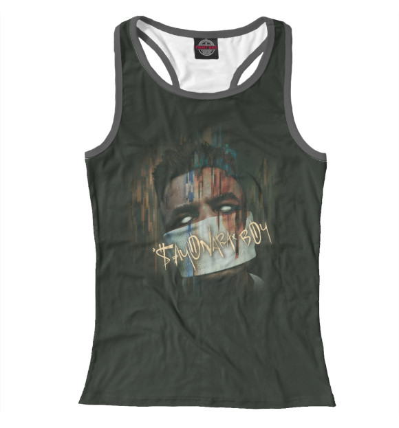 Женская майка-борцовка с изображением Sayonara Boy цвета Белый