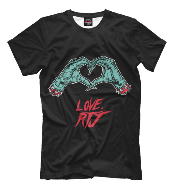Мужская футболка с изображением Love RTJ цвета Черный