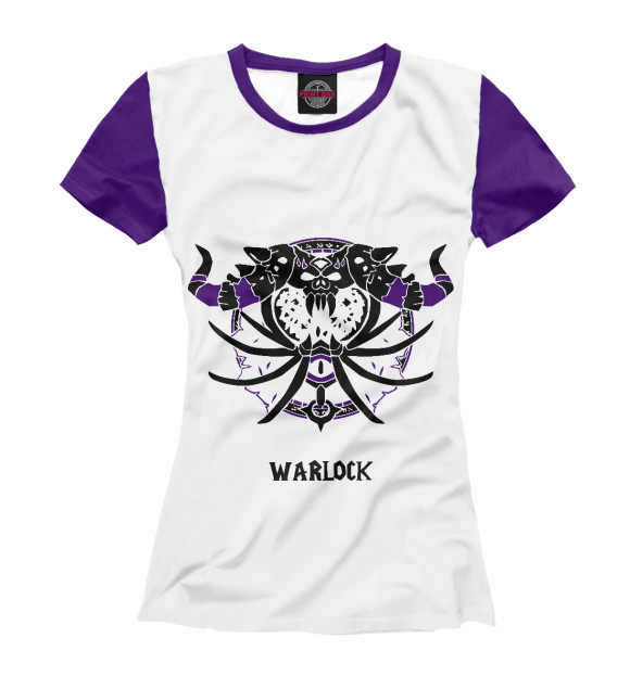 Женская футболка с изображением Warlock цвета Белый