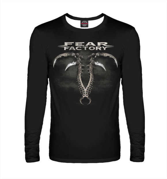 Мужской лонгслив с изображением Fearfactory цвета Белый