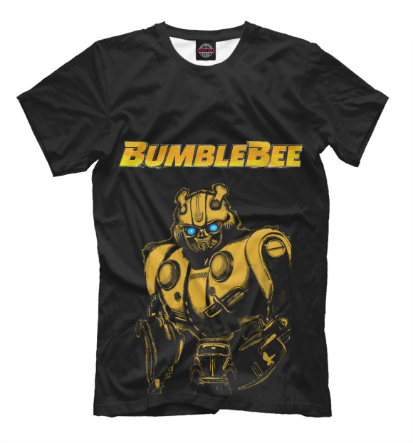 Мужская футболка с изображением Bumblebee цвета Черный