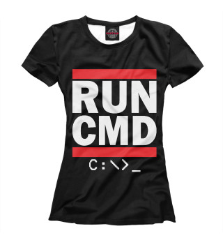 Женская футболка RUN CMD