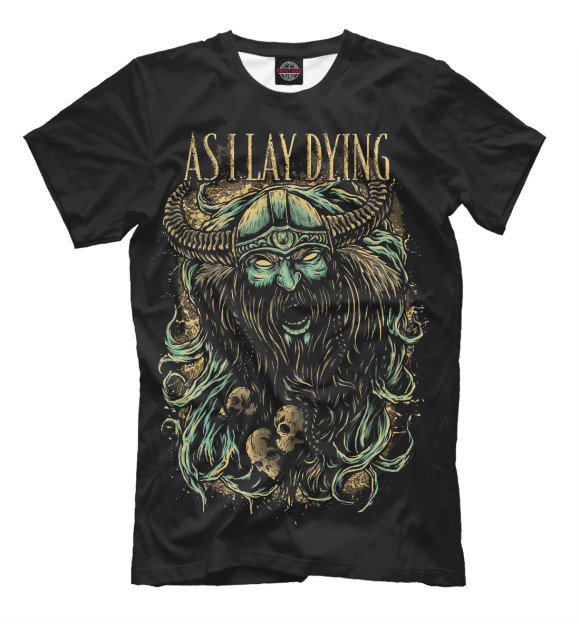 Мужская футболка с изображением As I Lay Dying цвета Черный