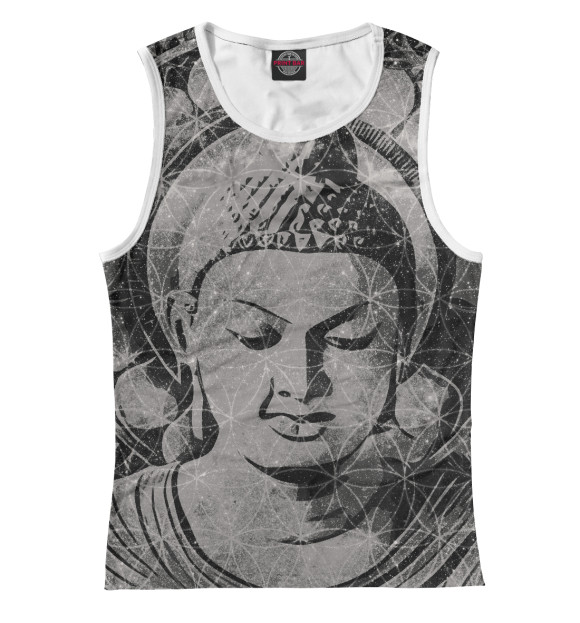 Майка для девочки с изображением Buddha цвета Белый