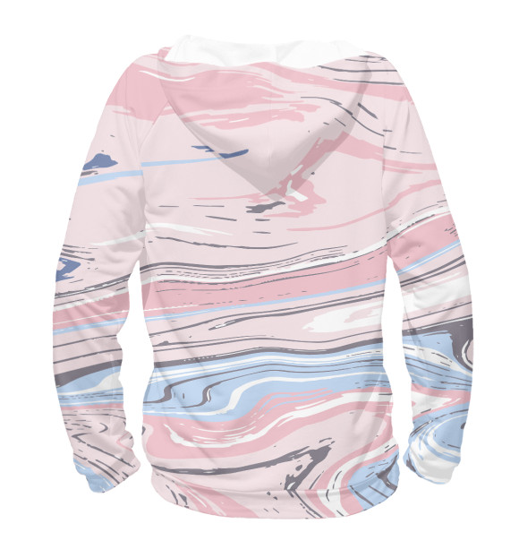 Женское худи с изображением Разводы цвета цвета Белый