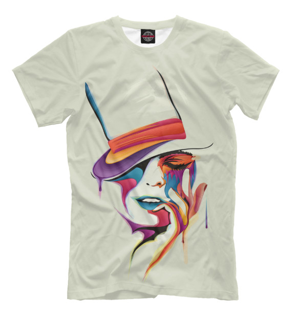 Мужская футболка с изображением Безумный шляпник цвета Бежевый