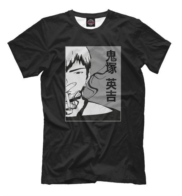 Мужская футболка с изображением Эйкити Онидзука цвета Белый