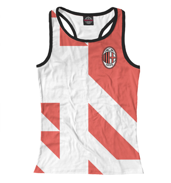 Женская майка-борцовка с изображением AC Milan цвета Белый