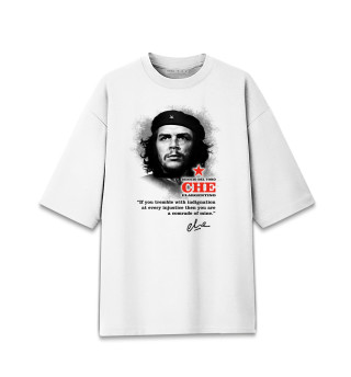 Мужская футболка оверсайз Che (белый фон)