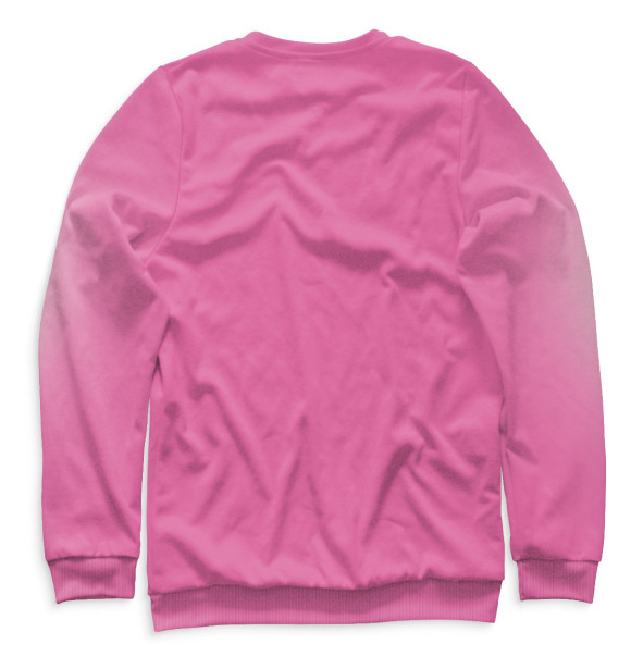 Женский свитшот с изображением Корги на розовом фоне цвета Белый