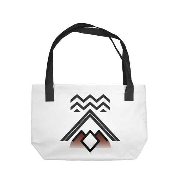 Пляжная сумка с изображением Tween peaks цвета 