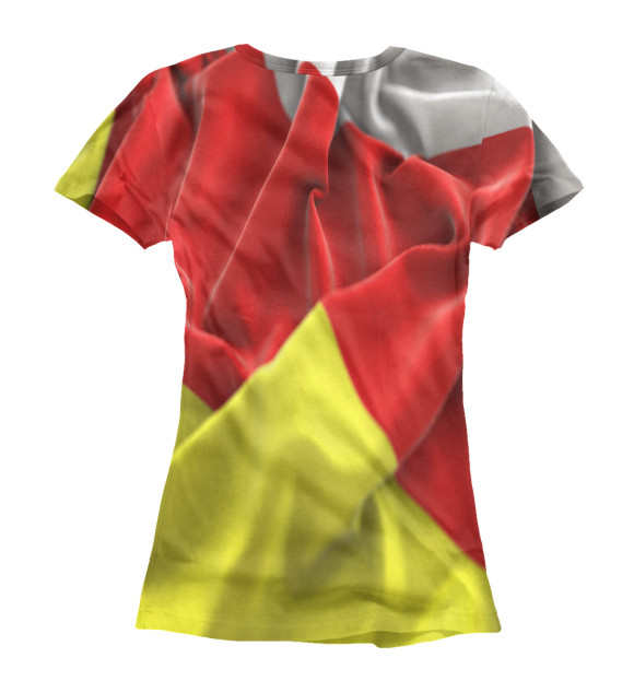 Женская футболка с изображением Северная Осетия-Алания цвета Белый