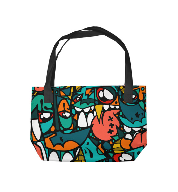 Пляжная сумка с изображением Psychedelic цвета 
