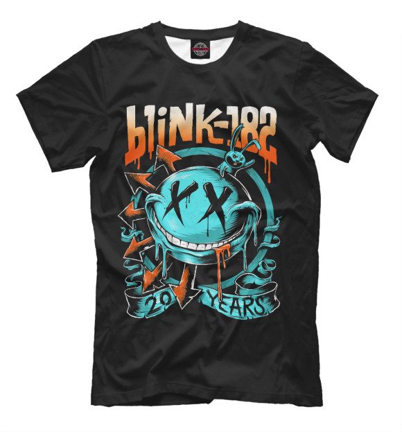 Мужская футболка с изображением Blink-182 цвета Черный