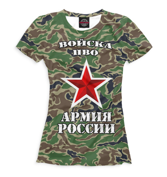Женская футболка с изображением ПВО цвета Белый
