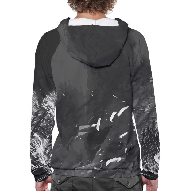 Мужское худи с изображением Ghost цвета Белый