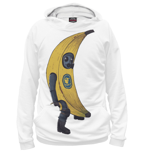 Женское худи с изображением Банан CS GO цвета Белый