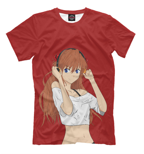 Футболка для мальчиков с изображением Аска Лэнгли Сорью цвета Белый