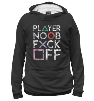 Худи для девочки Player noob f*ck off