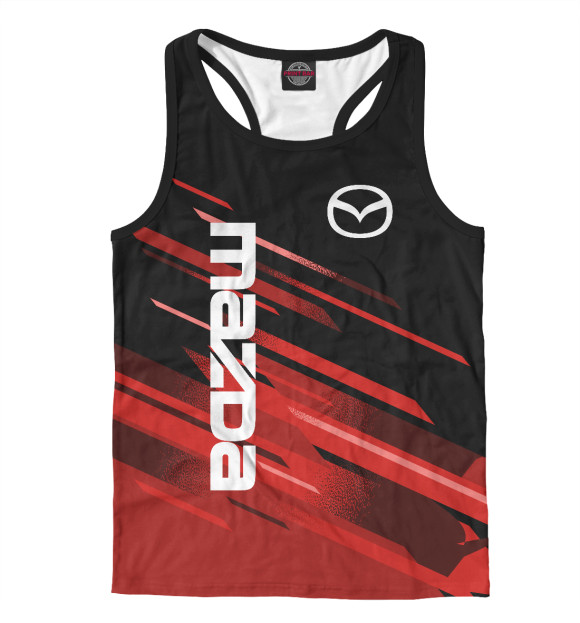 Мужская майка-борцовка с изображением МАЗДА | MAZDA цвета Белый