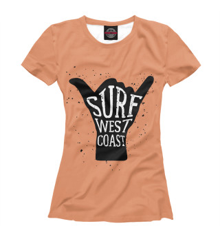 Женская футболка Серфинг жест