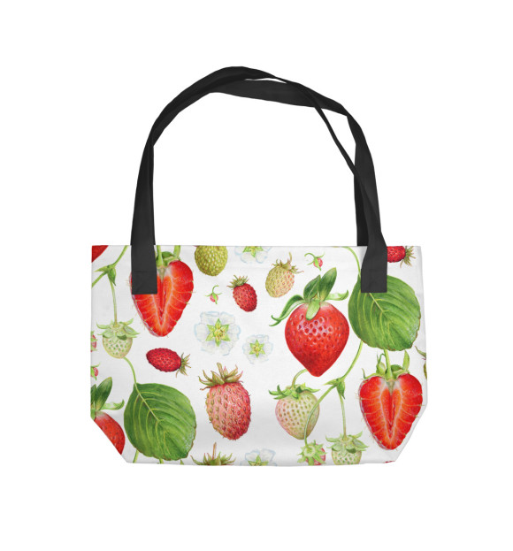 Пляжная сумка с изображением Клубнички цвета 