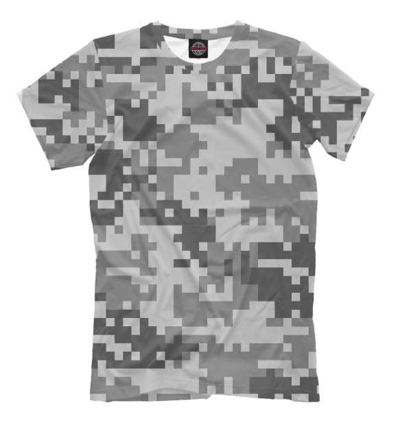 Футболка для мальчиков с изображением Camo digital gray цвета Серый