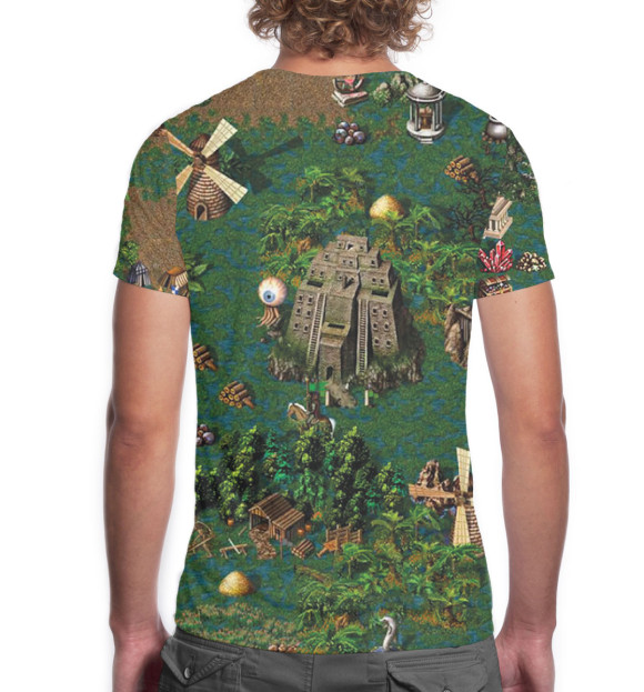 Мужская футболка с изображением Герои Меча и Магии цвета Белый