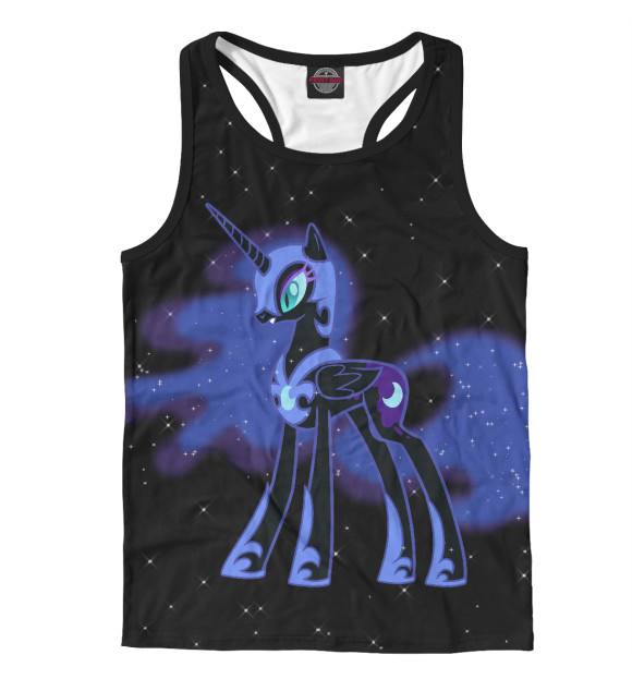 Мужская майка-борцовка с изображением Nightmare Moon цвета Белый