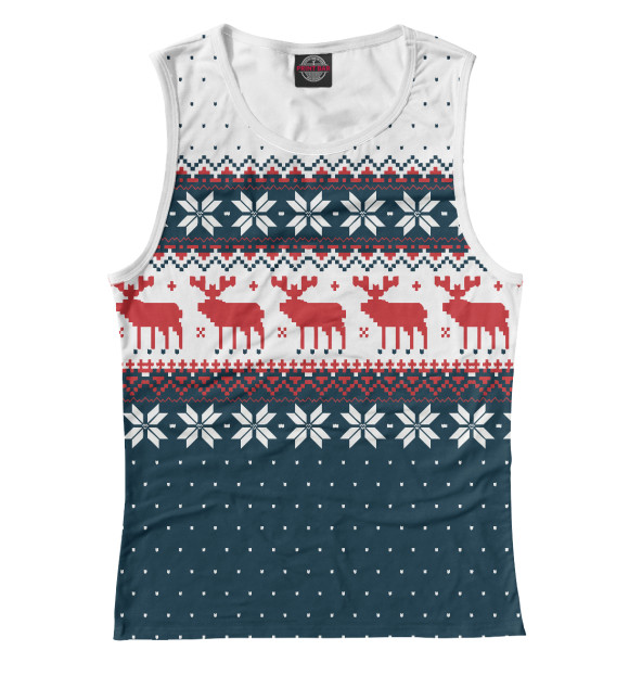 Майка для девочки с изображением Red Deers цвета Белый