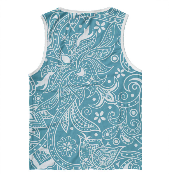 Майка для мальчика с изображением Цветочный орнамент цвета Белый