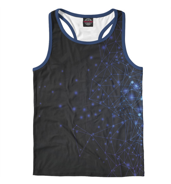 Мужская майка-борцовка с изображением Вселенная цвета Белый