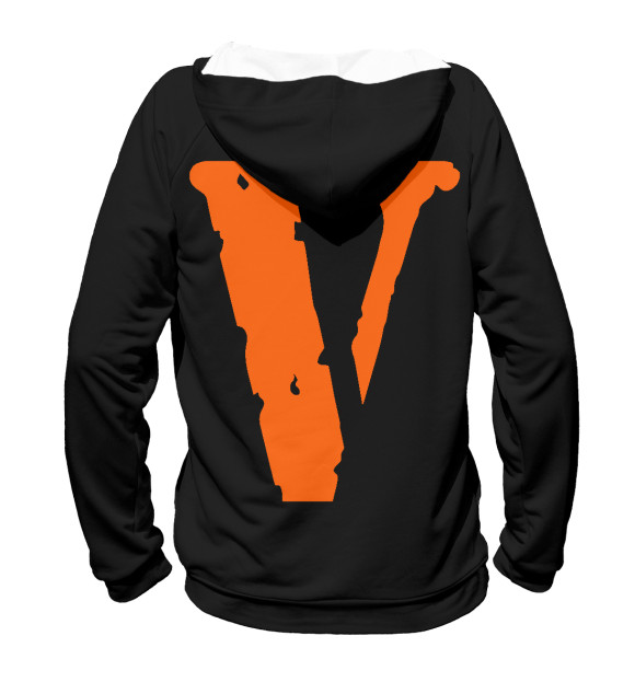 Женское худи с изображением Vlone Friends Black цвета Белый