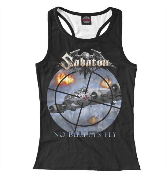 Женская майка-борцовка с изображением Sabaton цвета Белый