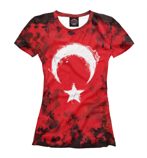 Женская футболка с изображением Турция цвета Белый