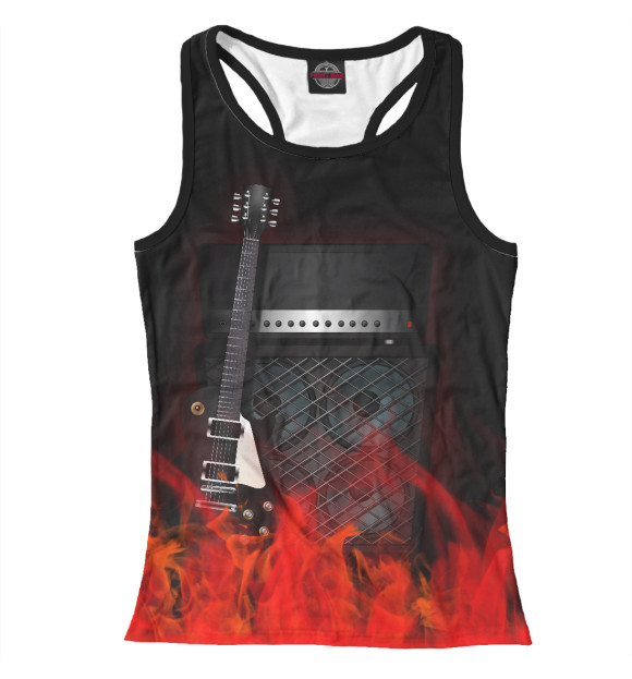 Женская майка-борцовка с изображением Rock цвета Белый