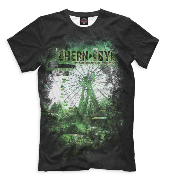 Мужская футболка с изображением Chernobyl цвета Белый